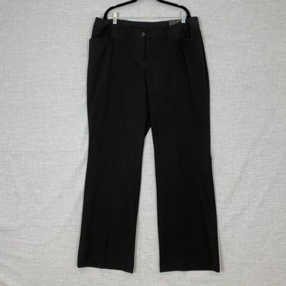Lane Bryant Pants NEW Womens 18T Black Classic Trousers Tailored Stretch Pockets - Picture 1 of 14